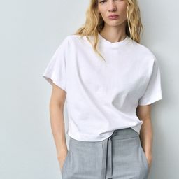 MANGO Women Pure Cotton T-shirt-image-77
