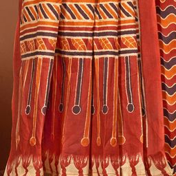 Anouk Rustic Bagru Saree image 4
