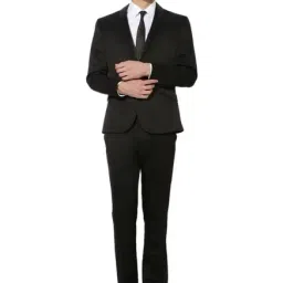 Van Heusen Black Full Sleeves Two Piece Suit-image-38