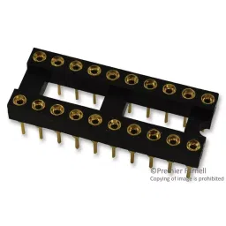 MULTICOMP PRO IC Sockets DIP SOCKET, 20 POSITION, THROUGH HOLE, SPC15520-picture-0