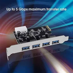 LOTA USB 3.0 PCIe Card 4-Port SuperSpeed 5 Gbps Data Transfer Rate for Desktop PC, MST-1469-LT image 3