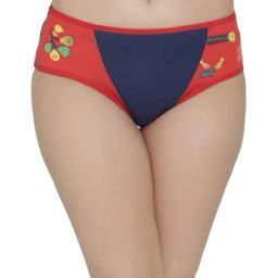Clovia Navy & Red Printed Mid Waist Hipster Panty-image-18