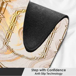 IVAZA Soft Peach Geometric Patterned 500 GSM Bathmat image 3