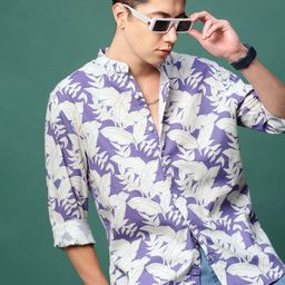 SHOWOFF Men Standard Slim Fit Floral Opaque Printed Casual Shirt-image-37