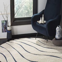CARPETIFY Cream-Coloured Geometric Anti-Skid Polyester Carpet-picture-5
