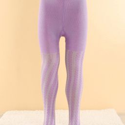 Cutewalk by Babyhug Anti Bacterial Footed  Tights Solid - Lavender-22