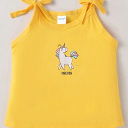 Tango Single Jersey Knit Sleeveless Slip With Unicorn Print - Golden-picture-9