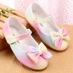 Babyoye Clip Closure Ballerina With Bow Applique - Pink-picture-36