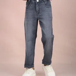 CRIMSOUNE CLUB Cotton Mild Washed Jeans - Grey-picture-36