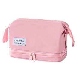 FunBlast Portable Cosmetic Bag with Handle Pack of 1 Pink-image-7