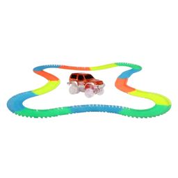 NEGOCIO Race Tracks Bend Flex Glow, Long Flexible and Multicolor Glowing Lights Magic Track with Race Car Set for Kids- PACK OF 1- COLOR MAY VARY-image-74