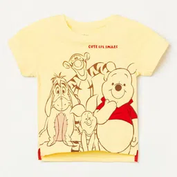 Juniors by Lifestyle Boys Winnie The Pooh Graphic Printed Round Neck Cotton T-shirt-44