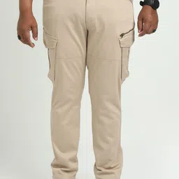 NEVER NEUD Men Relaxed Cargos Trousers-image-94