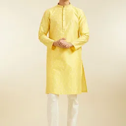 Diwas by Manyavar Men Thread Work Kurta-image-16