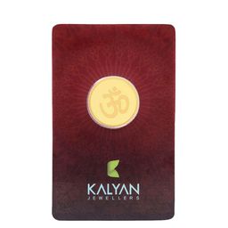 Kalyan Jewellers 24K 999 Purity OHM Round Shaped Coin - 5g-image-51