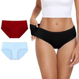 Diving Deep Women Pack of 3 Cotton Assorted Hipster Briefs-image-76