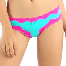 Candyskin Women Teal Lace Thongs-picture-49