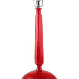 Homesake Red & White Solid Handcrafted Table Lamp with Shade image 3