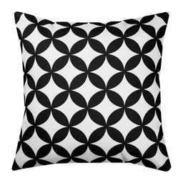 SEJ by Nisha Gupta Black & White Set of 8 Printed 16'' x 16'' Square Cushion Covers image 4