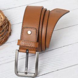 Carlton London Tan Leather Waist Belt for Men-image-14