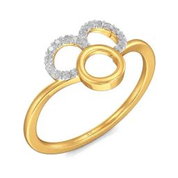 Joyalukkas 18k Yellow Gold & Diamond Trio Round Ring for Women-image-88
