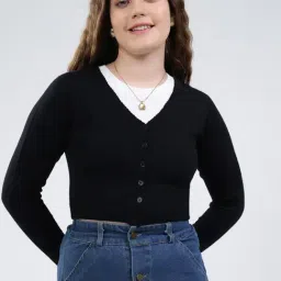 MONTE CARLO Black Solid Cardigan-picture-28