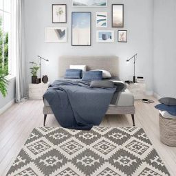 Ddecor Rugs Black Polypropylene Geometric Rugs-13