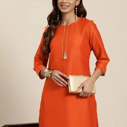 HERE&NOW Regular Gotta Patti Kurta with Trousers-picture-24