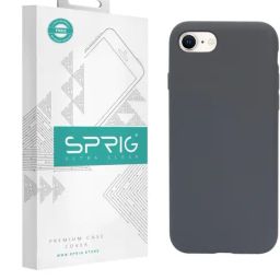 Sprig Liquid Silicone Back Cover for Apple iPhone SE 2022 (Grey)-image-6