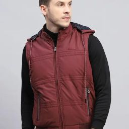 Monte Carlo Rust Regular Fit Quilted Hooded Jacket-picture-0