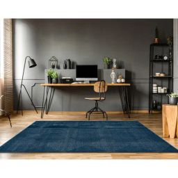 Ddecor Rugs Blue Polypropylene Geometric Rugs-picture-0