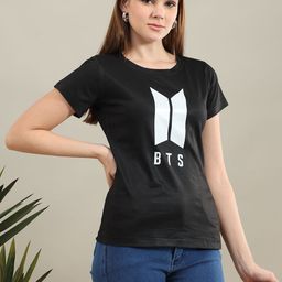 bearbrother Women Printed Round Neck Slim Fit T-shirt-picture-41