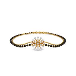 Kisna Diamond & Gold Jewellery Benita 18k Gold & Diamond Mangalsutra Bracelet for Women-image-23