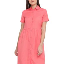 Oxolloxo Pink Regular Fit Majorca Classy Dress-picture-45