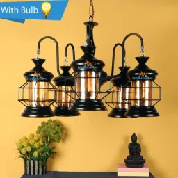 DecorativeRay Black Iron Chandeliers - Set of 1-image-27