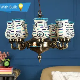 DecorativeRay Multicolor Aluminium Chandeliers - Set of 1-image-6
