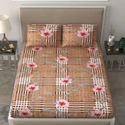 Living Roots Multicolor Jaipuri Printed Cotton Bed Sheet with 2 Pillow Cover-image-86
