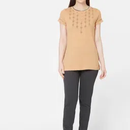 Sweet Dreams Tan & Grey Printed T-Shirt With Pyjamas-picture-16