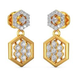 Joyalukkas 18k Gold & Diamond Drop Earrings for Women-image-46