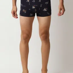 UnderJeans by Spykar Navy Printed Trunks-picture-15