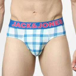 Jack & Jones Nautical Blue Checkered Briefs-picture-41