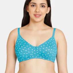 Rosaline by Zivame Blue Wireless Non Padded T-Shirt Bra-image-93