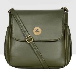 Esbeda Olive Solid Medium Sling Handbag-54