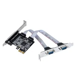 LOTA PCIe Serial & Parallel Port Card with 2 x DB9 RS232 COM Ports + 1 x DB25 LPT1 Parallel Port, MST-1724-LT image 2