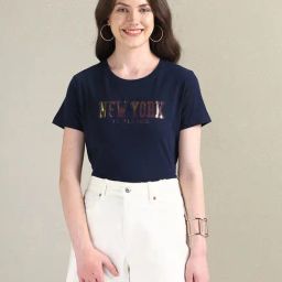 U.S. Polo Assn. Dark Blue Cotton Printed T-Shirt-image-35