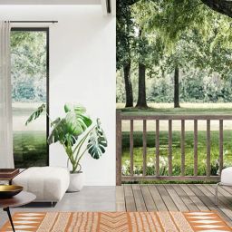 Ddecor Rugs Orange Polyester Geometric Rugs-image-80