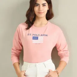 U.S. Polo Assn. Pink Printed T-Shirt-picture-1