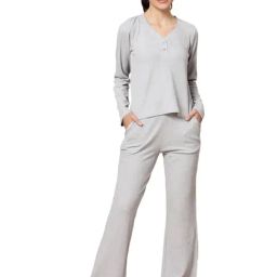 Strong & Brave Light Grey Blended Co-Ord Set-image-80