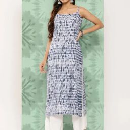 Varanga Blue Printed Straight Kurta-image-46