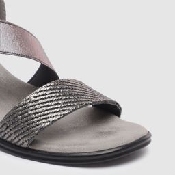 Inc 5 Textured Block Heels with Gunmetal Finish image 3